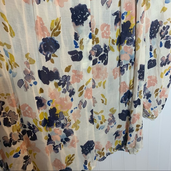 Lucky Brand Floral Chiffon Blouse Size 3x - Picture 4 of 7